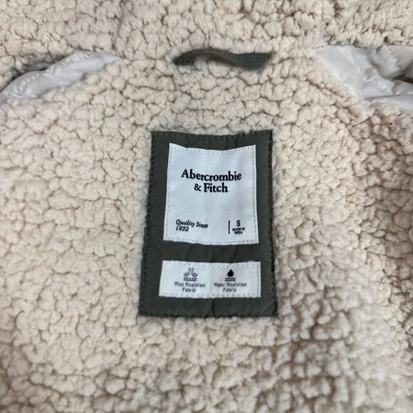 Abercrombie & Fitch Military Parka Coat Green Women's Small Gorpcore Utility - Picture 9 of 16
